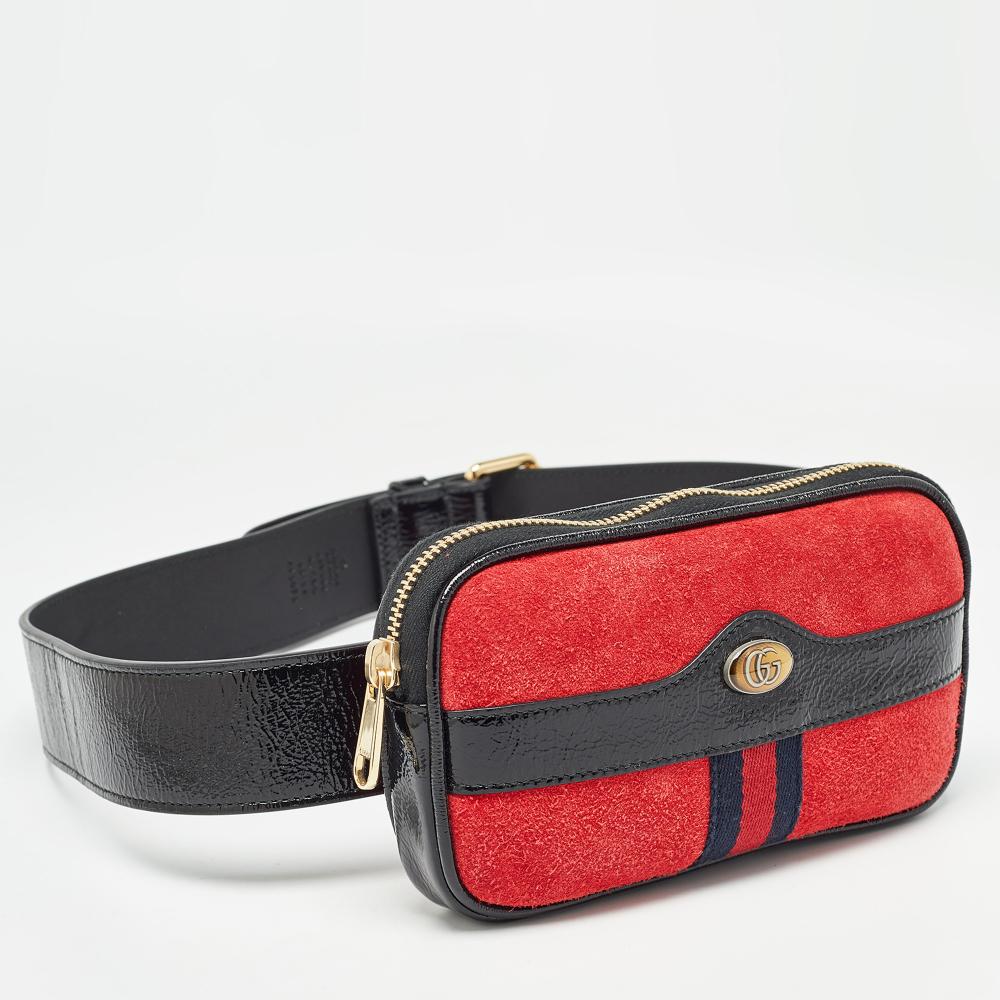 Red Leather Gucci Ophidia