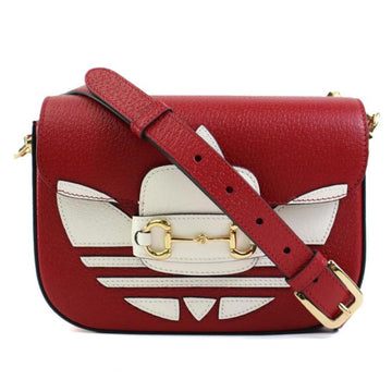 Red Leather Gucci Shoulder Bag