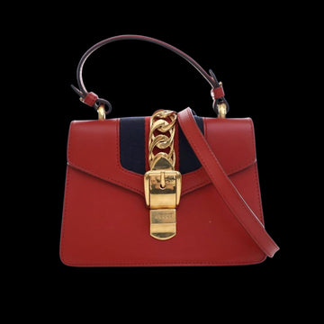 Red Leather Gucci Sylvie