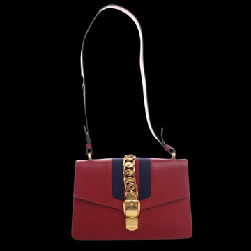 Red Leather Gucci Sylvie