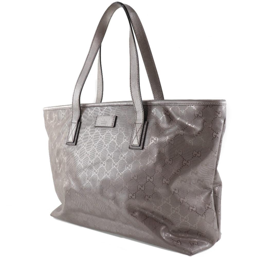 Silver Fabric Gucci Shoulder Bag