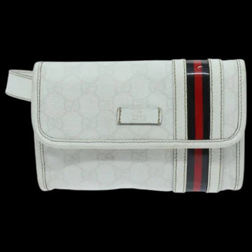 White Canvas Gucci Shoulder Bag