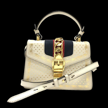 White Leather Gucci Handbag