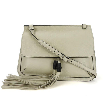 White Leather Gucci Shoulder Bag