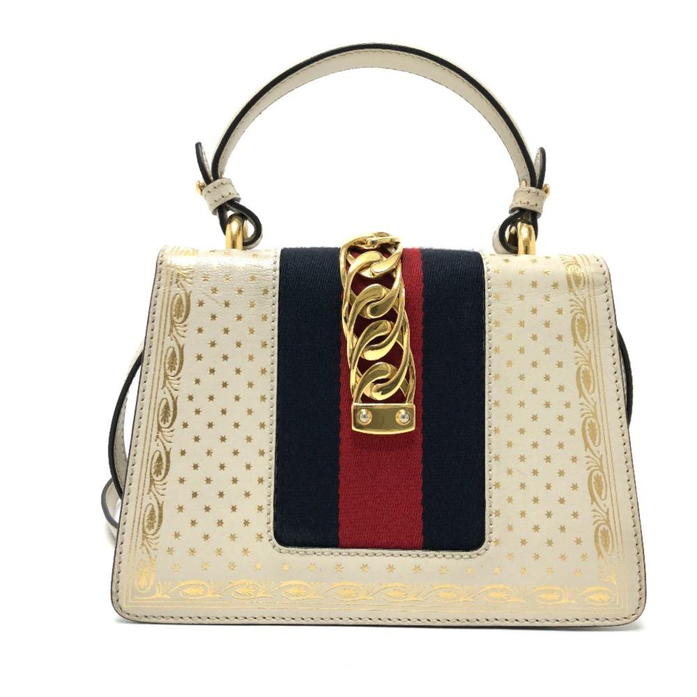 White Leather Gucci Handbag