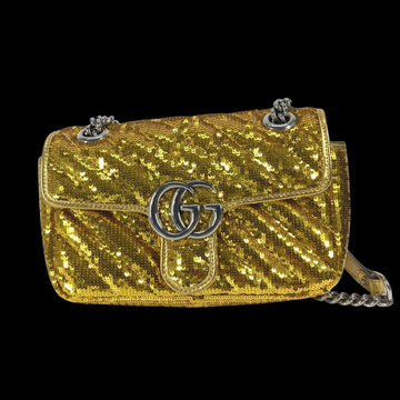 Yellow Canvas Gucci Marmont
