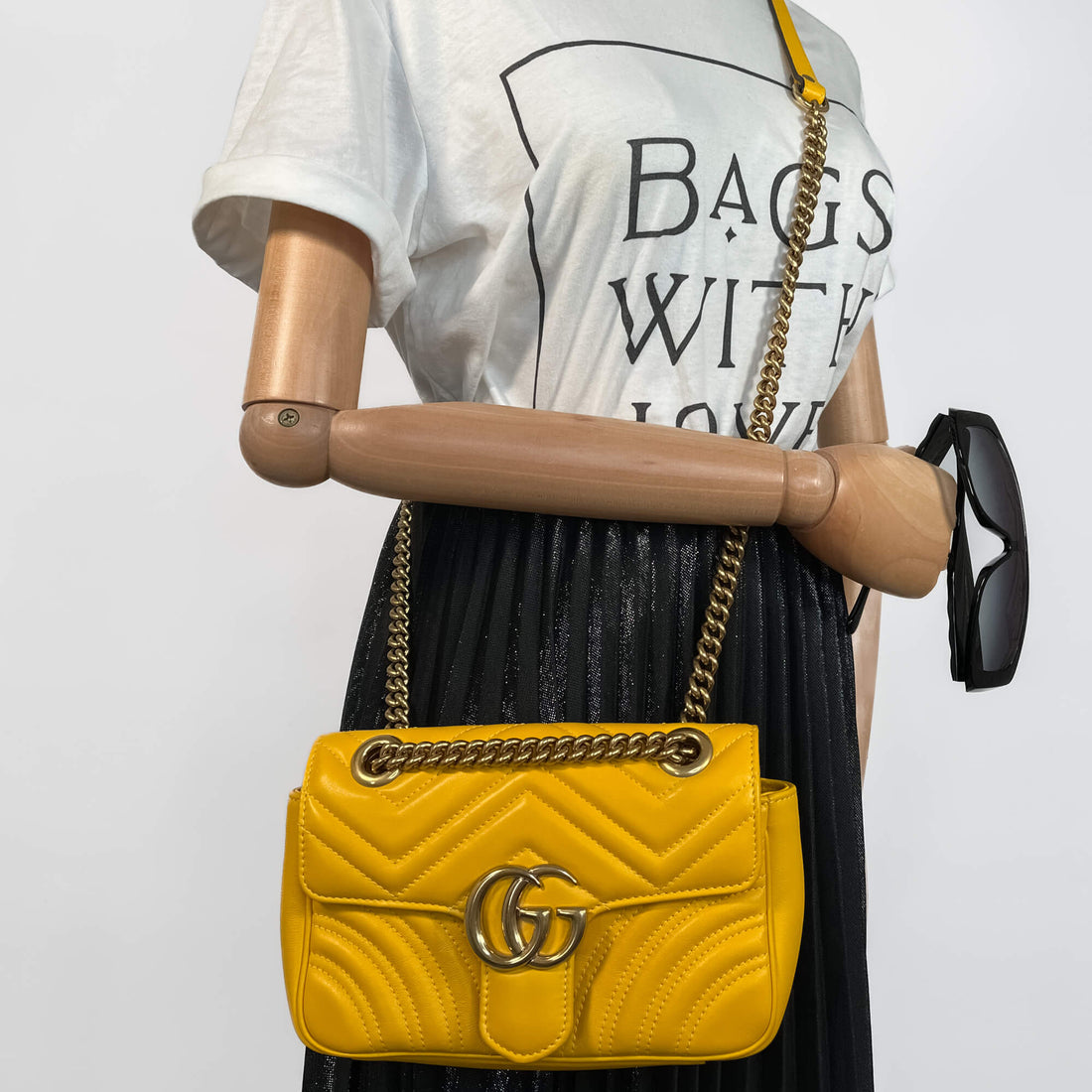 Yellow Leather Gucci Marmont