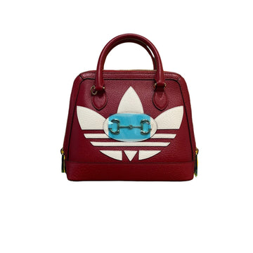 Gucci X Adidas Horsebit 1955 Web Trefoil Mini Dollar CalBNkin Red White GHW