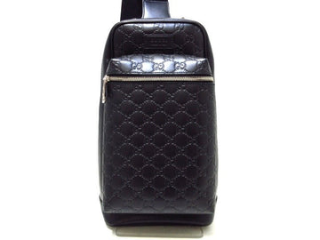 Gucci Guccissima Black Leather Fanny Pack