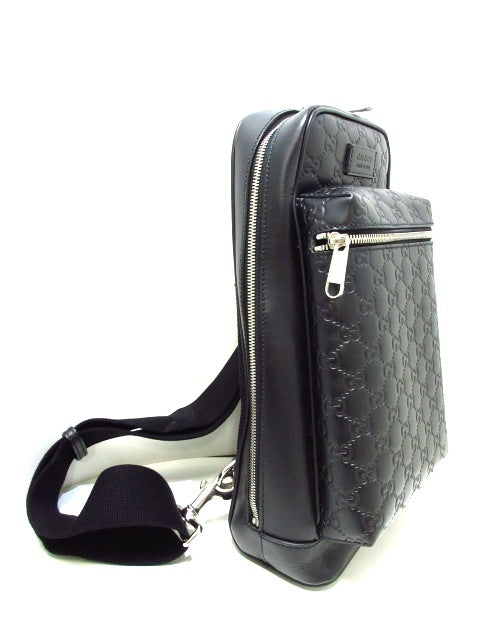 Gucci Guccissima Black Leather Fanny Pack