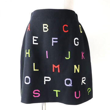 Top Quality Chanel Alphabet Knit Skirt Black Multi 38