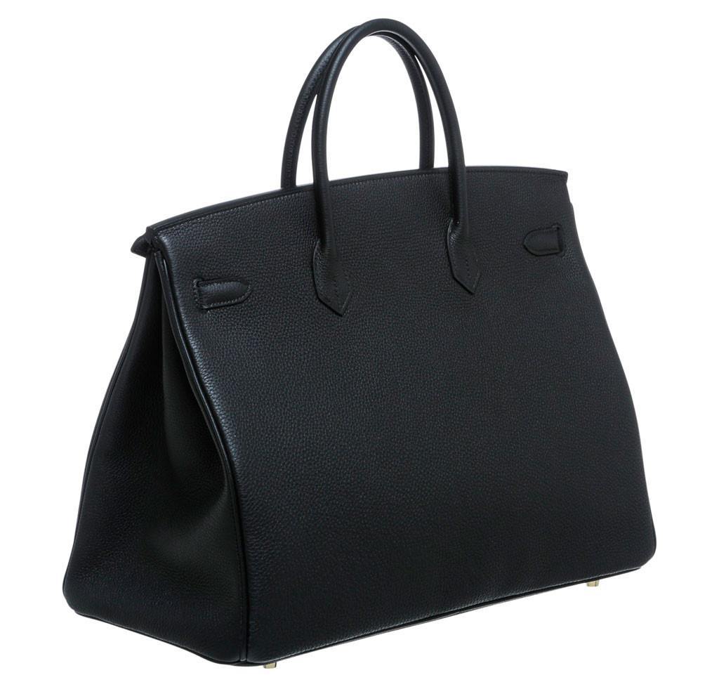 HermÃÂ¨s Birkin 40 Noir Togo Bag GHW
