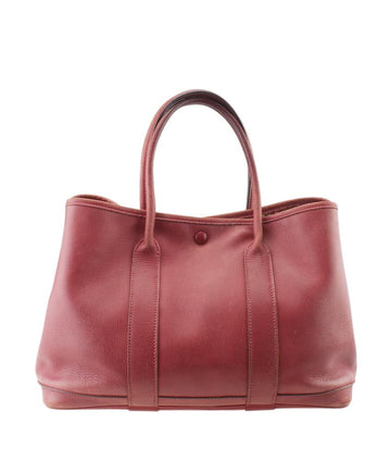 Hermes Garden Party TPM Red Leather Leather Tote Bag