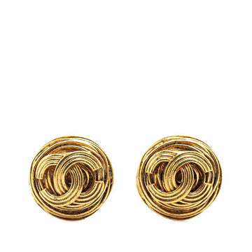 Top Quality Chanel  Coco Mark Motif Earrings Gold