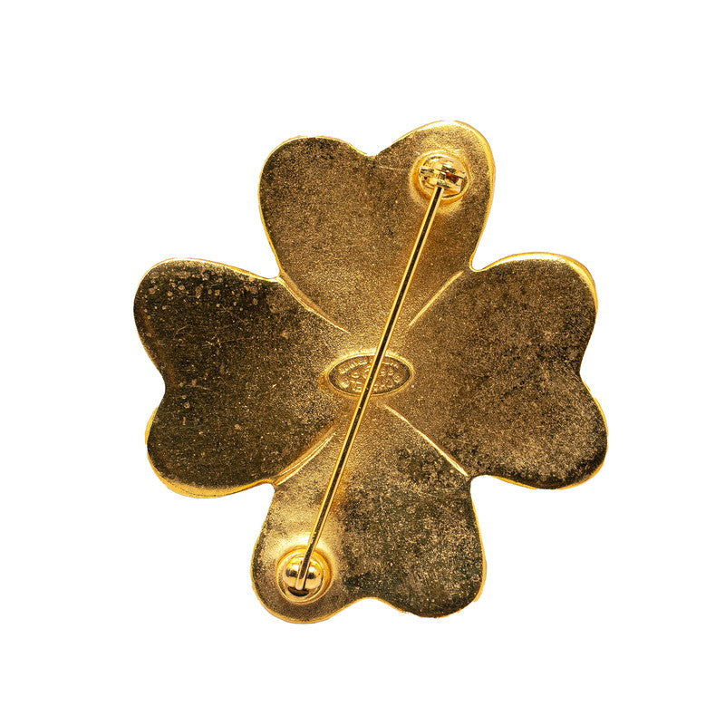 Chanel  Coco Mark Flower Clover Brooch Gold Plated