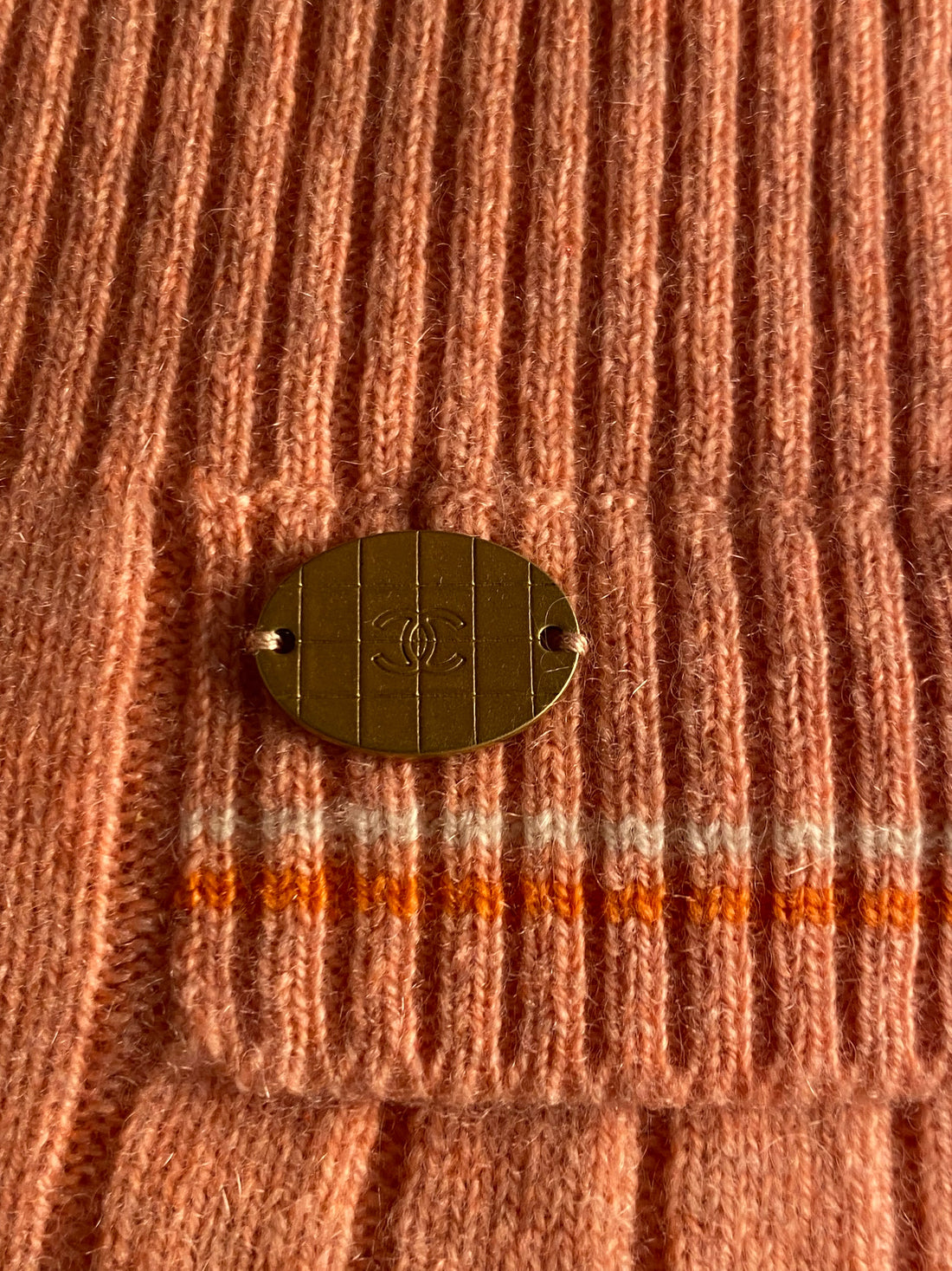 Chanel  pink orange cashmere jumper - S - 2000s