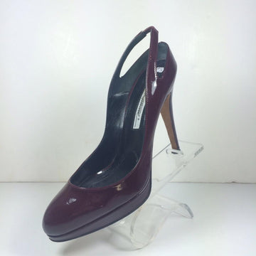 BRIAN ATWOOD Burgundy  Leather Pumps with Cut Out Slingback Size 8