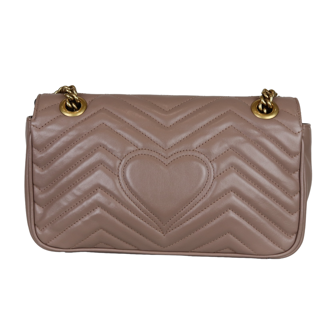 Gucci Small Marmont Matelassé Leather Beige GHW