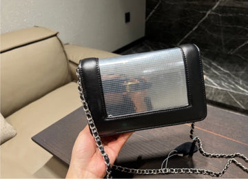 Black/silver  Chanel woman Handbag