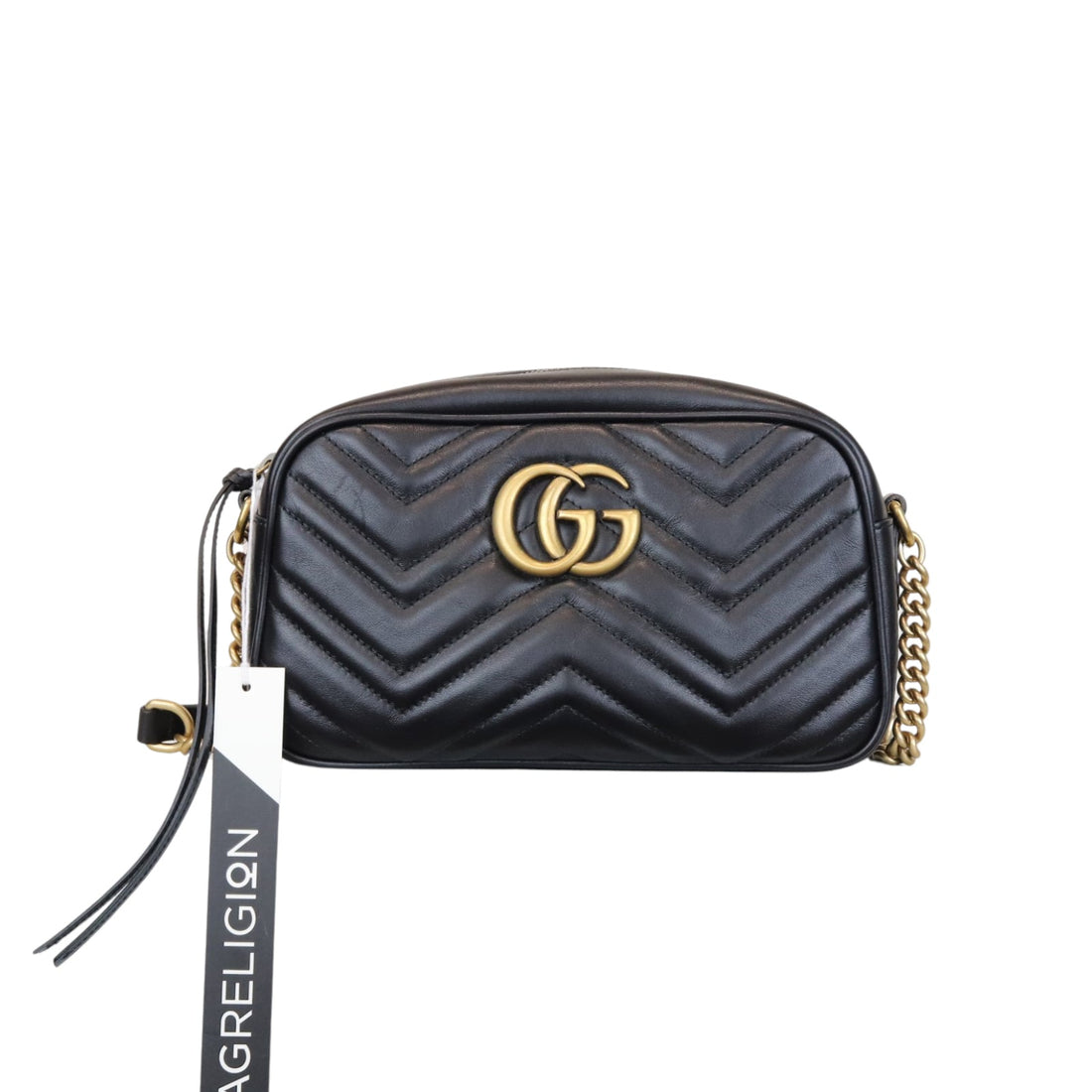 Gucci Marmont Leather Camera Small Black GHW