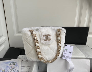 Fur material  Chanel Handbag