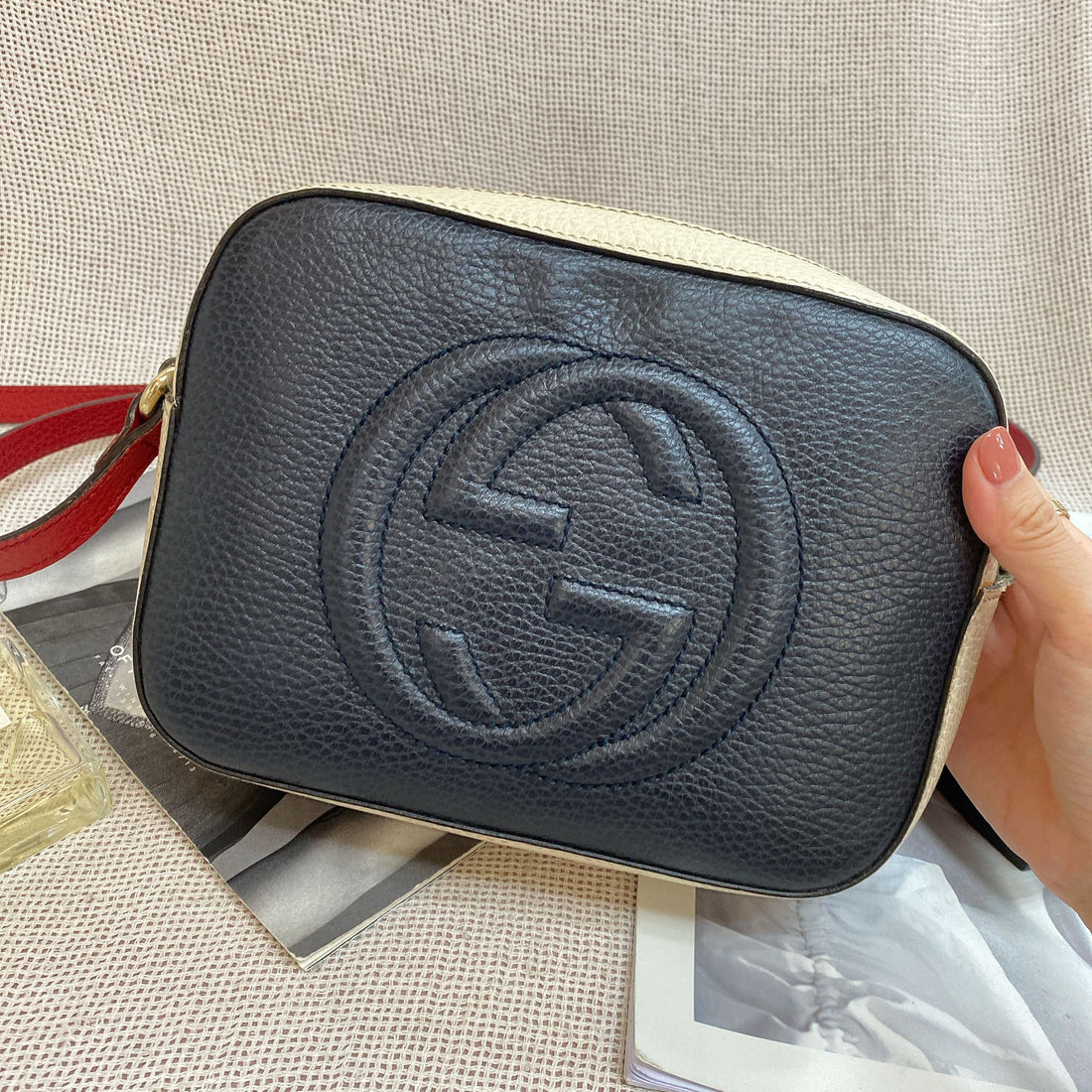 Gucci Soho Small Leather Disco Bag Tri Coloured