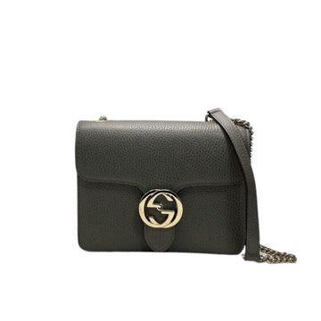 Gucci Small Interlocking GG CalBNkin Grey GHW
