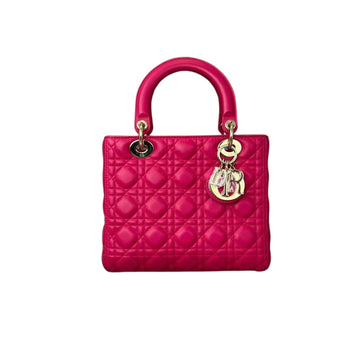 Lady Dior Lambskin Medium Pink GHW