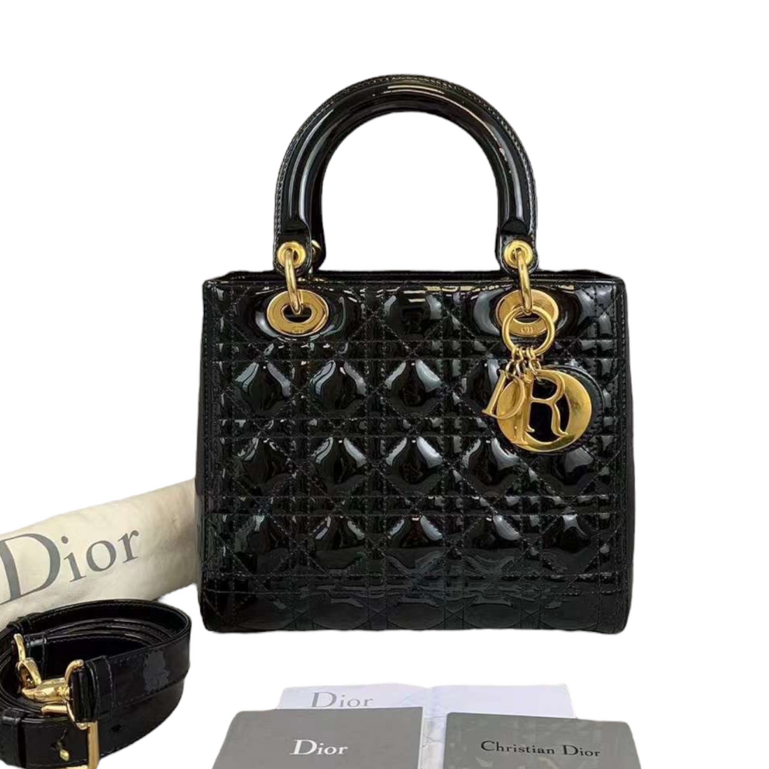 Lady Dior Medium New 1:1 Repl Black GHW