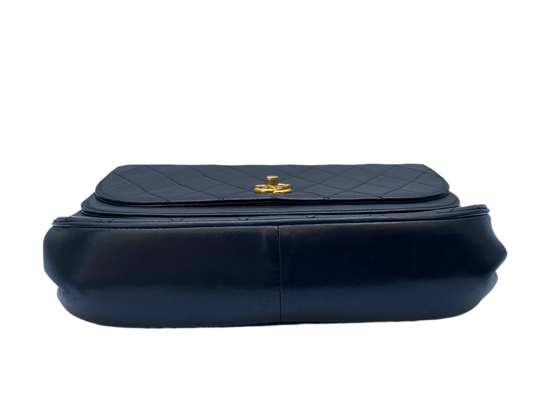 Chanel  black quilted flap bag