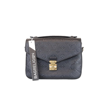 Louis-Vuitton Monogram Empreinte Pochette Metis Black GHW