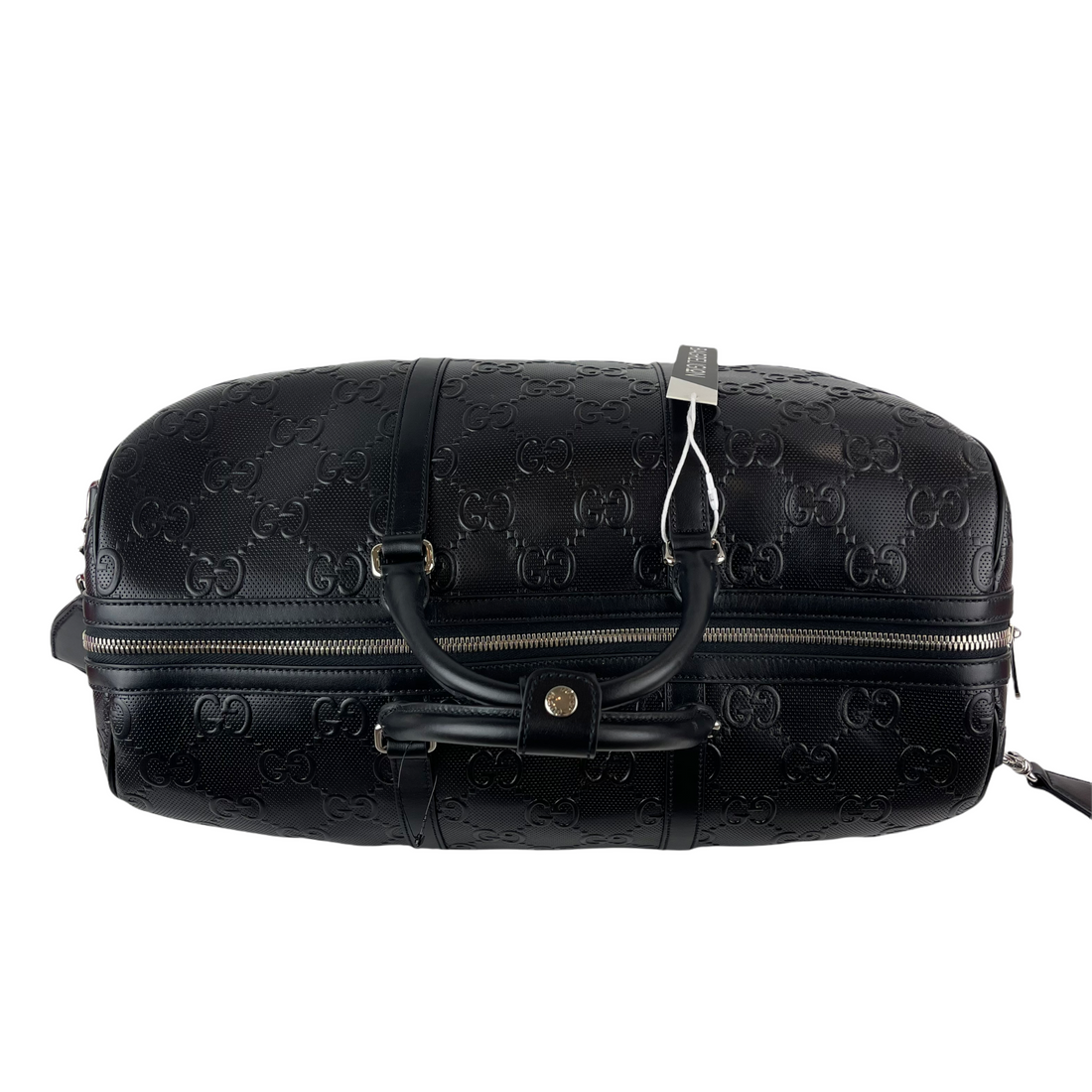 Gucci Logo-embossed Holdall Duffle Black SHW