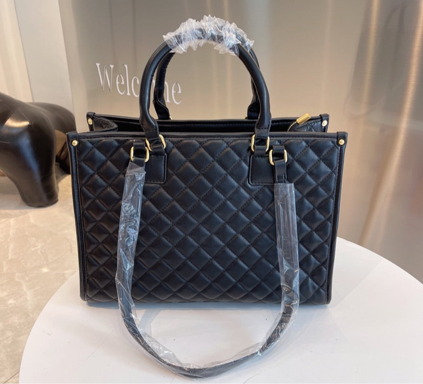 Black Leather  Chanel Handbag