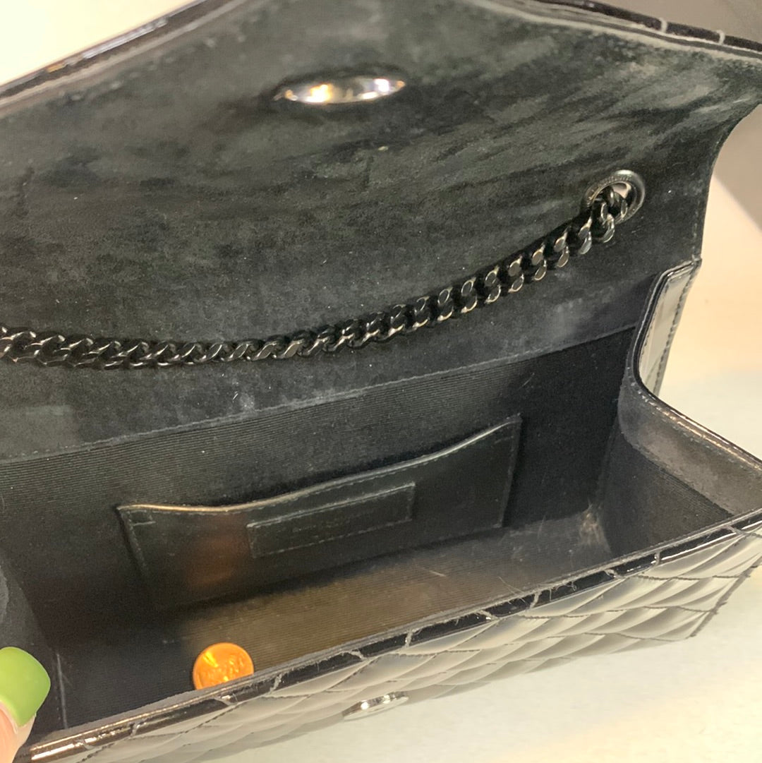 Saint Laurent Monogram  Leather Shoulder Bag