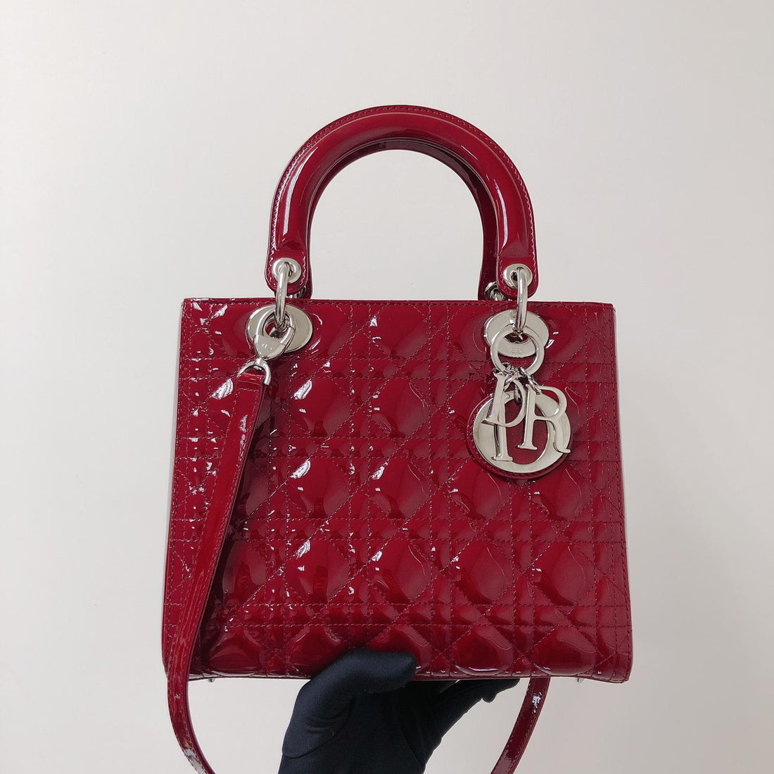 Cannage Lady Dior Medium in New 1:1 Repl Red with SHW