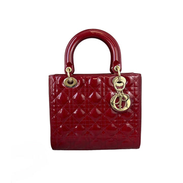 Medium Lady Dior Cannage New 1:1 Repl Red GHW