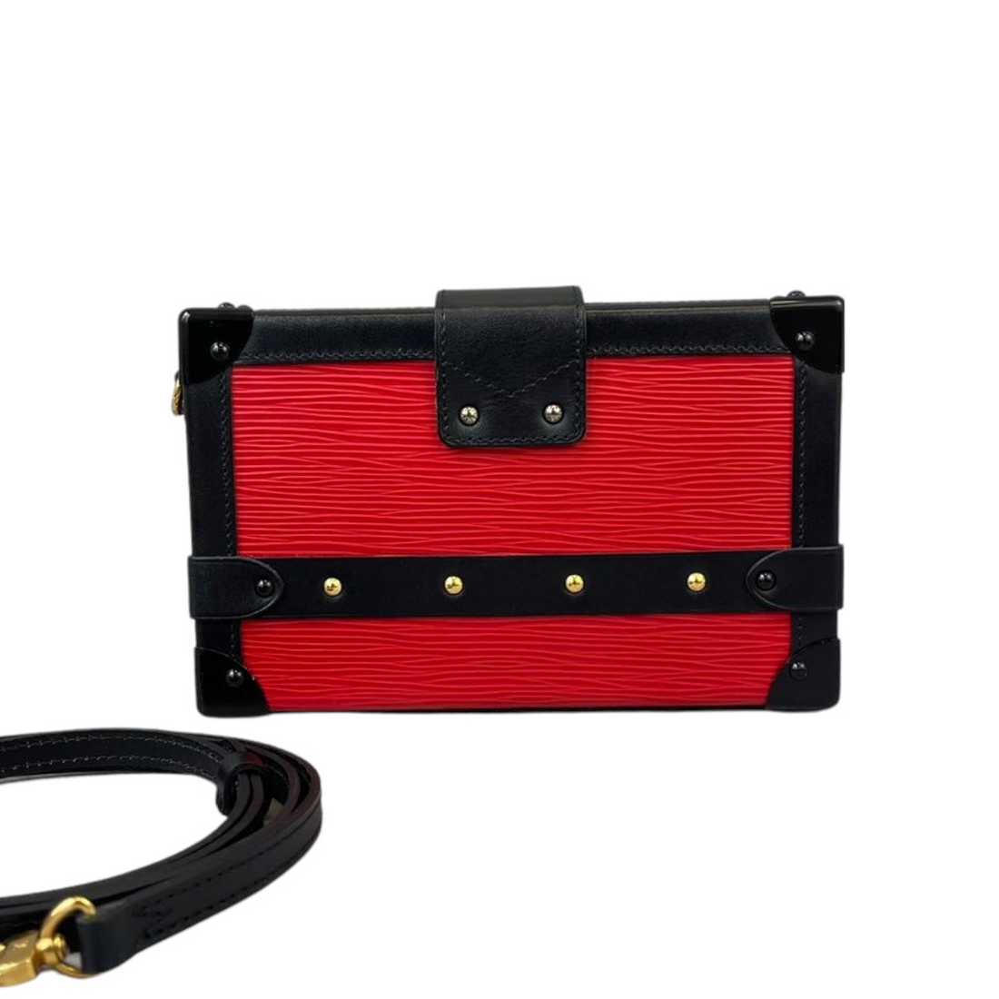 Louis-Vuitton Petit Malle Epi Trunk Clutch Red GHW