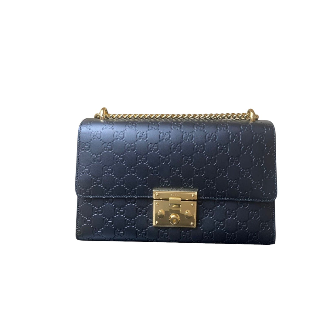 Gucci Padlock GG Embossed Medium Black GHW