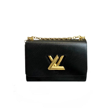 Louis-Vuitton Twist Lock Epi Leather MM Black GHW