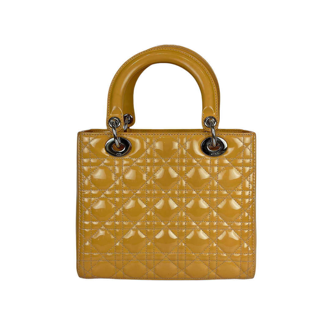 Lady Dior Medium New 1:1 Repl Leather Orange SHW