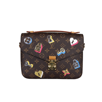 Louis-Vuitton Pochette Metis Monogram Love Lock GHW