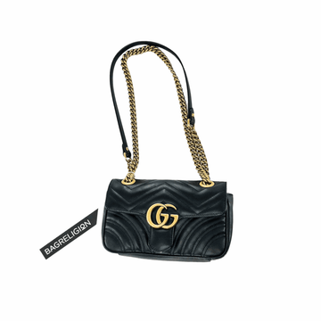 Gucci GG Marmont Black Mini Matelassé Shoulder Bag
