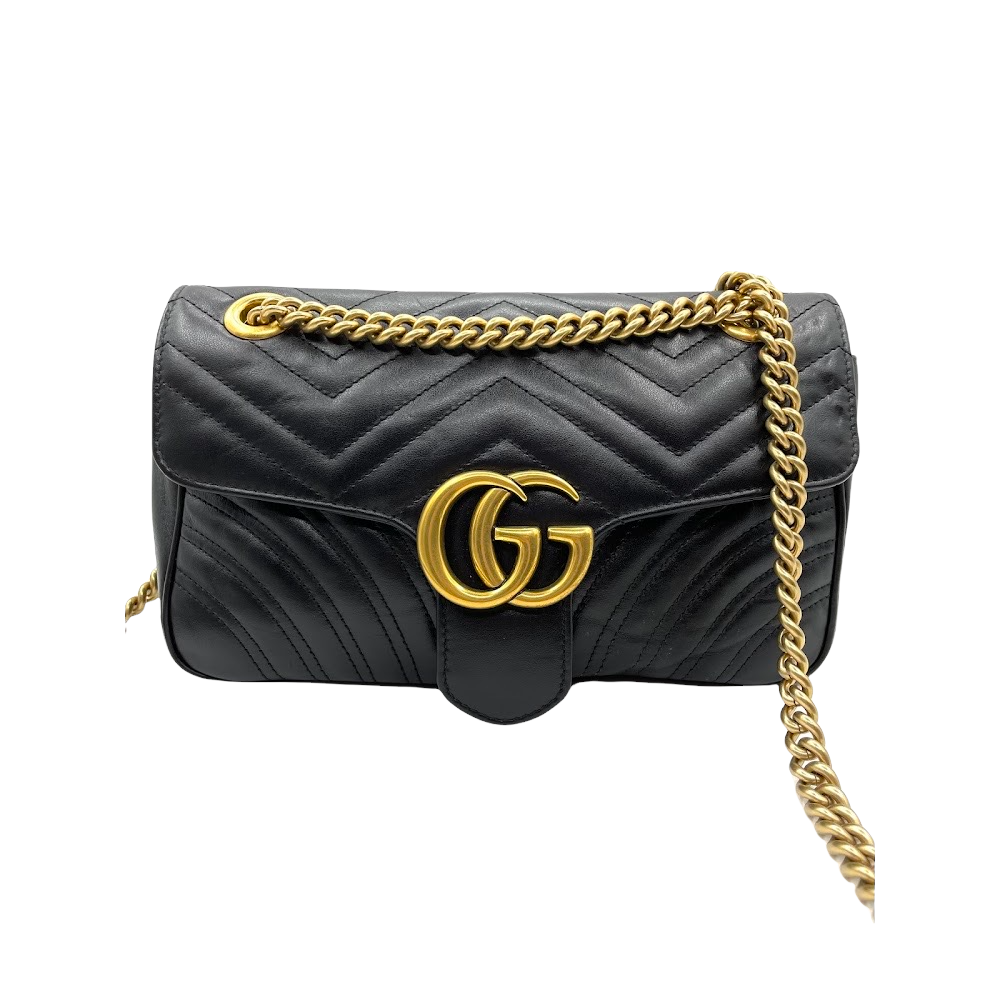 Gucci GG Marmont Small Matelassé Black GHW