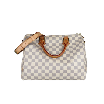 Louis-Vuitton Monogram Speedy Bandouliere 30 Damier Azure