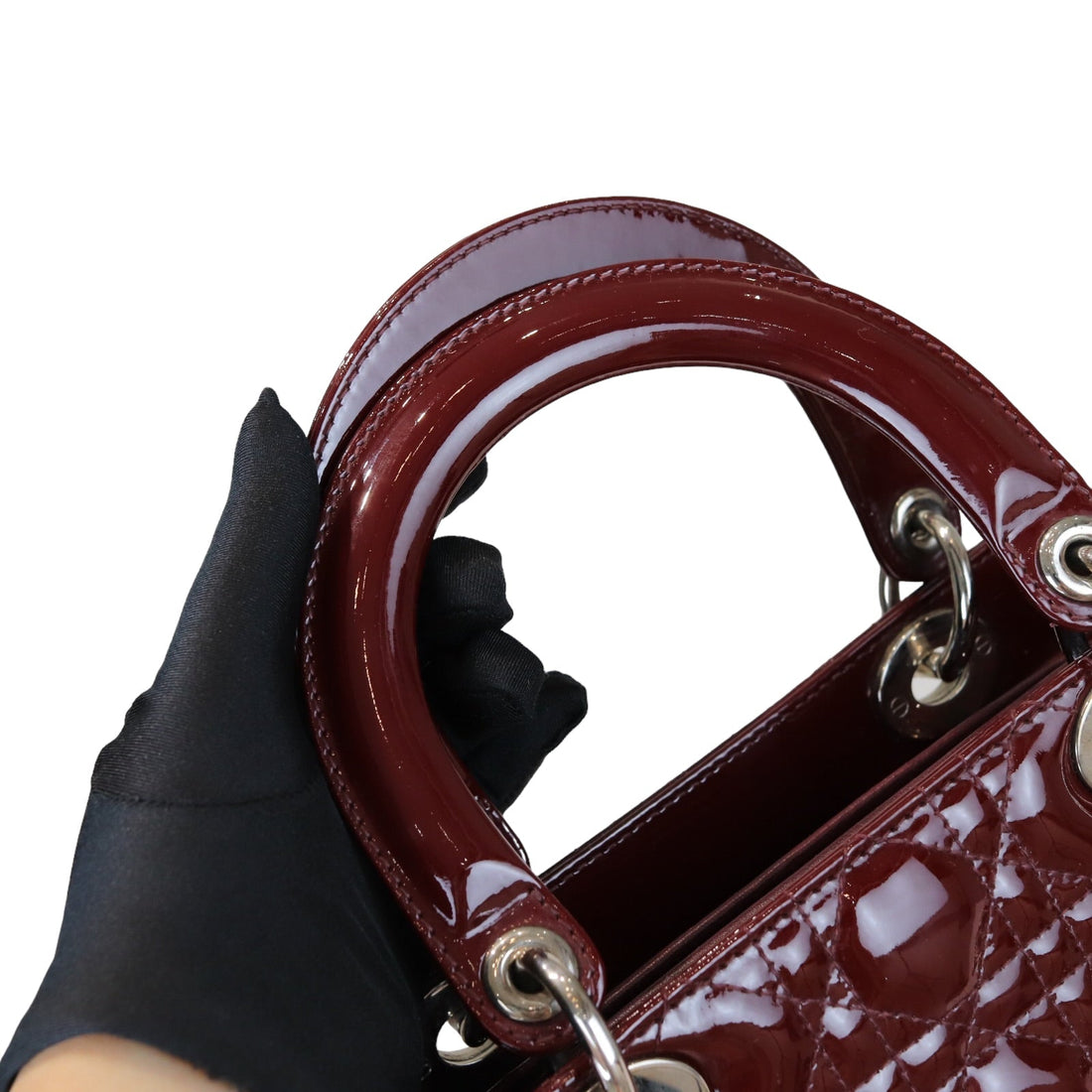 Lady Dior Medium New 1:1 Repl Burgundy SHW