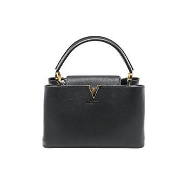 Louis-Vuitton Capucines MM Black GHW