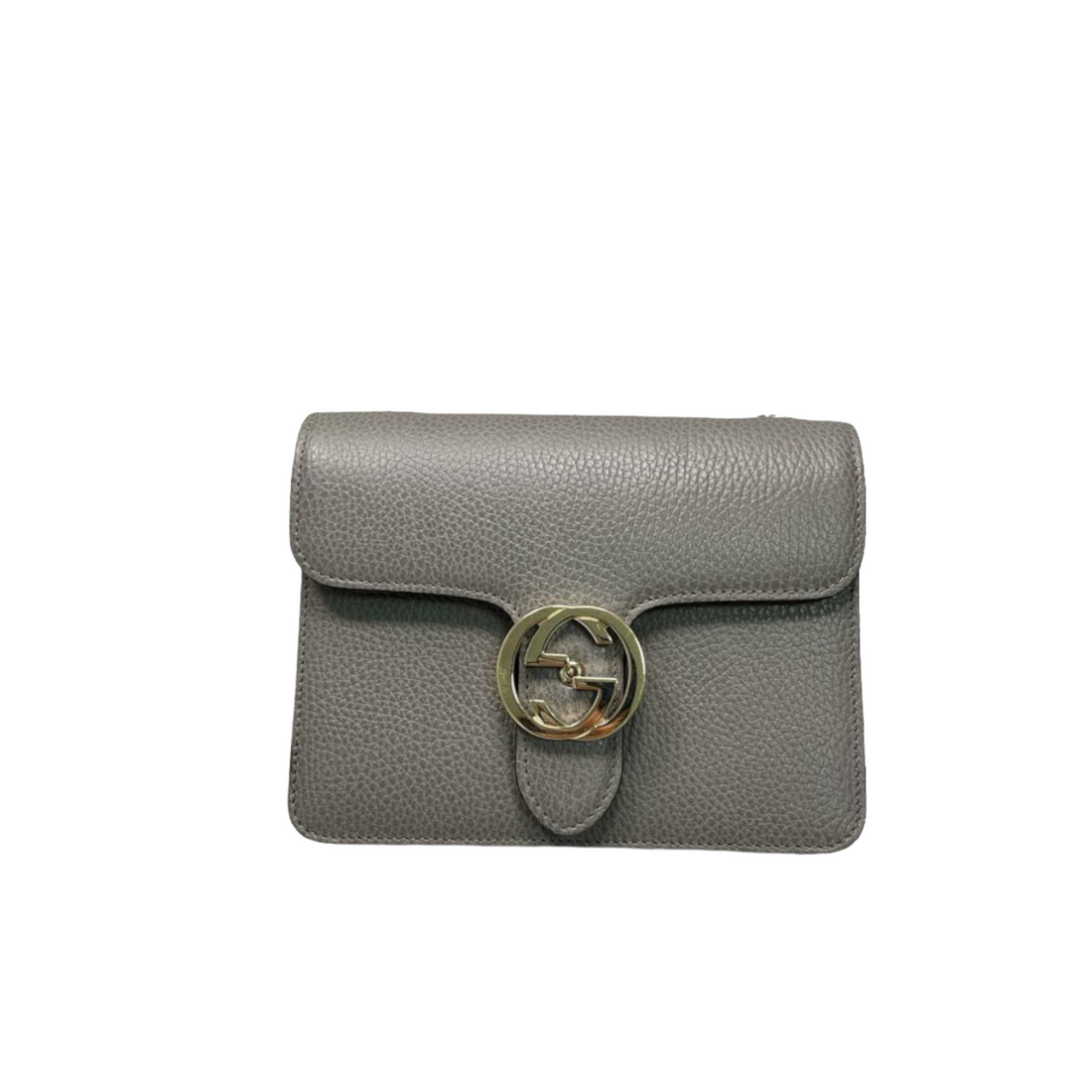 Gucci Small Interlocking GG CalBNkin Grey GHW