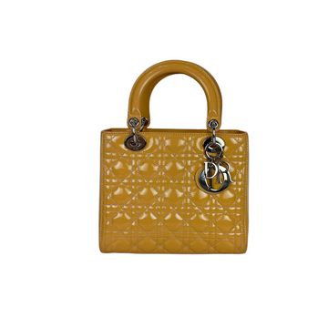 Lady Dior Medium New 1:1 Repl Leather Orange SHW