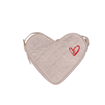 Louis-Vuitton Embossed Leather Sac Coeur Pink GHW