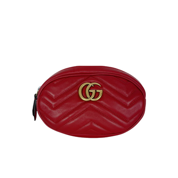Gucci Marmont Belt Bag Red Leather GHW